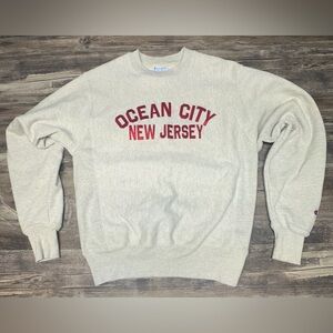 Vintage Champion Reverse Weave Ocean City New Jersey Sweatshirt Small